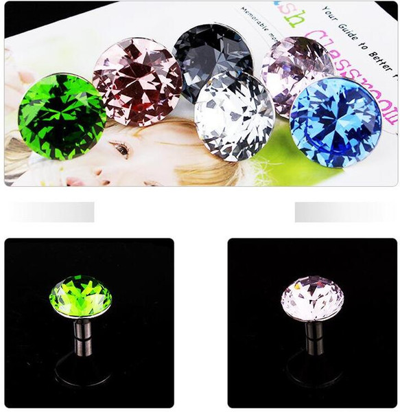 10pcs/lot wholesale 30mm Diamond Shape Crystal Glass Pull Handle Cupboard Cabinet Drawer Door Furniture Knobs