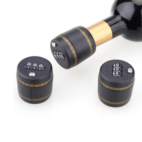New Plastic Bottle Password Lock Combination Lock Wine stopper vacuum plug device Fechadura Picks Candados Stopper Preservation