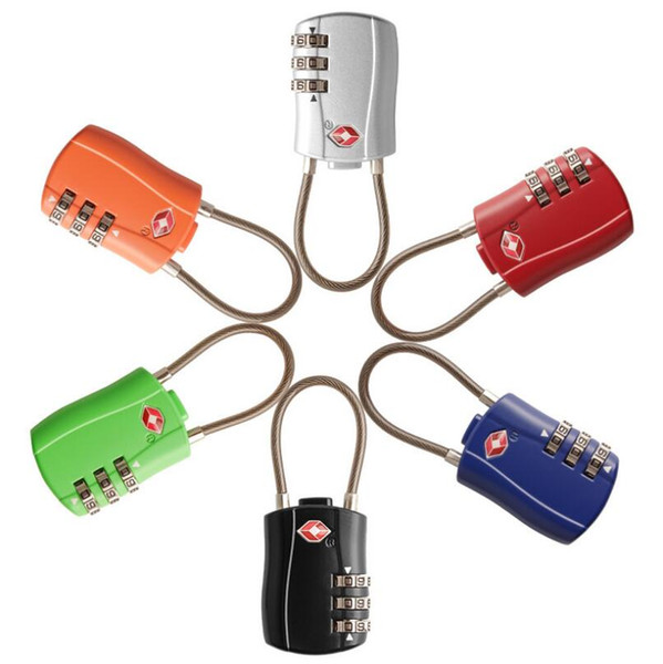 3 Digit Combination Padlock TSA Lock Luggage Suitcase Travel Bag Code Lock Black red yellow blue Alloy Combination Lock LX5735
