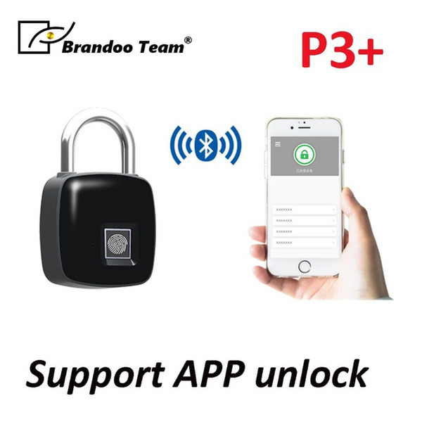 wholesale mart Keyless BT Fingerprint Lock Fingerprint Recognition Phone Unlock APP Management USB Rechargeable Anti-Theft Lock for Bags