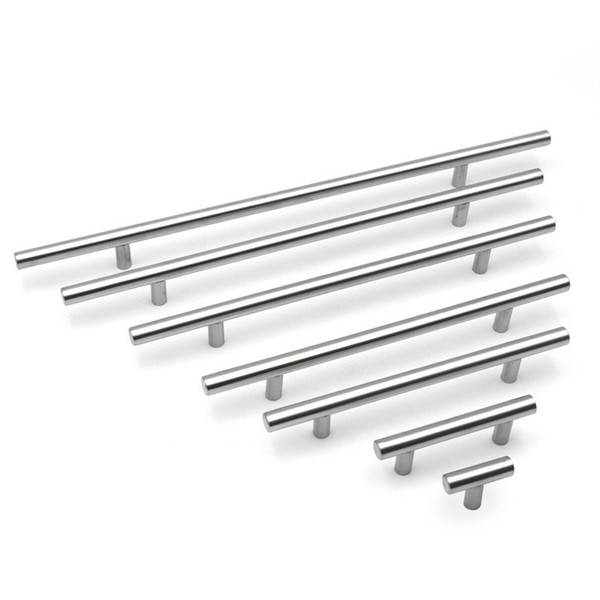 7 Sizes T Type Handles Stainless Steel Cupboard Door Drawer Pulls Wardrobe Shoe Cabinet Handles Door Hardware 1 Piece ePacket