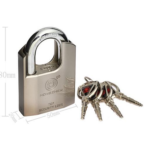 1pc Heavy Duty Shrouded Shackle Protective Padlock High Security Lock with 4 Keys new hot rock