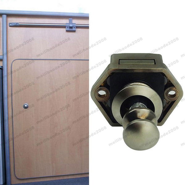 2017 new Cupboard Camper Mini Button Catch Lock Door Push Lock Knob Caravan Motorhome RV Cabinet Drawer Push Latch Diameter 20mm MYY