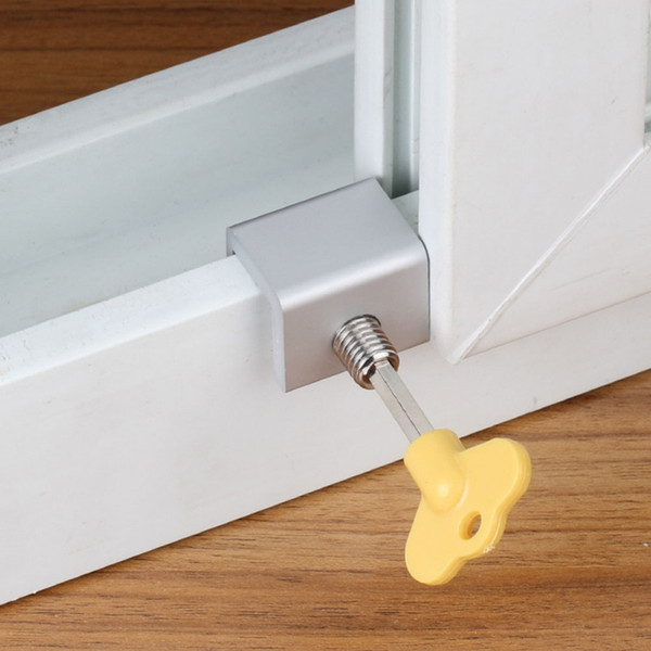 Aluminum Alloy Door Frame Security Lock Stopper Dowel Adjustable Door Sliding Window Locks Dowel