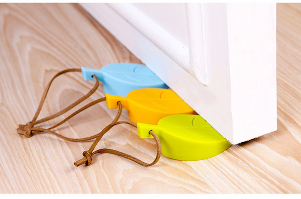 15PCS Colorful Silicone Leaves Finger Safety Guard Door Stopper Holder Children Kids Safety Home Accessories Silicone Exit Card