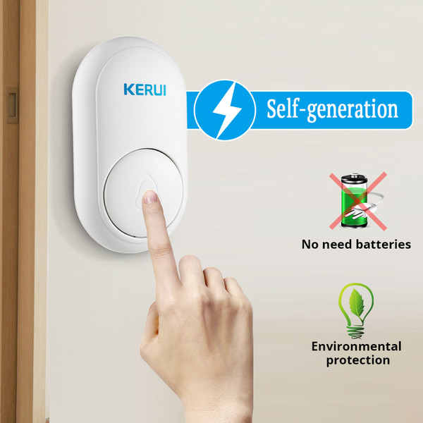 Plug 32 Songs Optional Waterproof Touch Button Smart Home Welcome Doorbell Alarm Intelligent Wireless Doorbell
