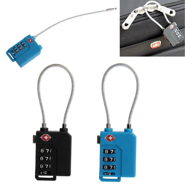 TSA Resettable 3 Digit Combination Travel Luggage Suit Code Lock Padlock For The Airport and Travel Safety c737