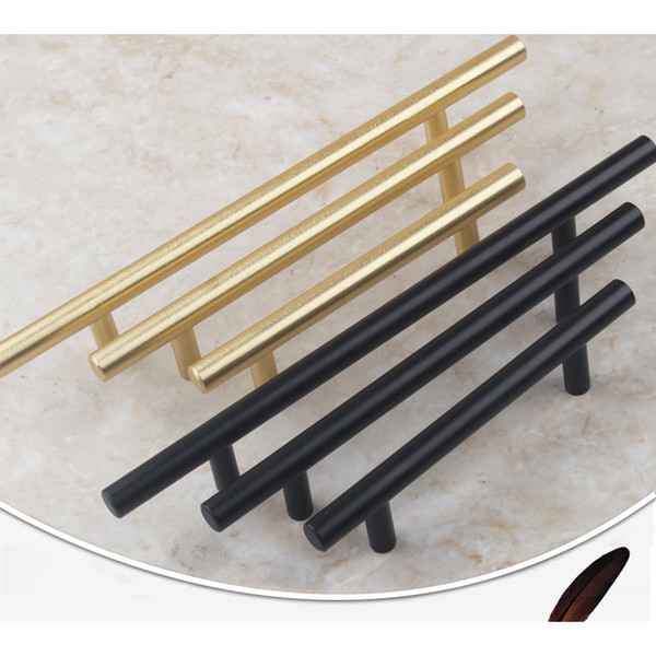 Black Brushed Brass Cabinet Hardware 305 Series Euro Style Bar Pulls & Knobs Furniture Antique Shell Handles Tiradores De Home Decor