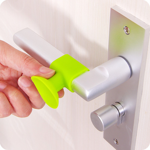 Sucker Type Doorknob Anti-collide Pad Doorknob Cover Silicone Door Silencer Wall Anti Collision Mat 3.5cm*4cm