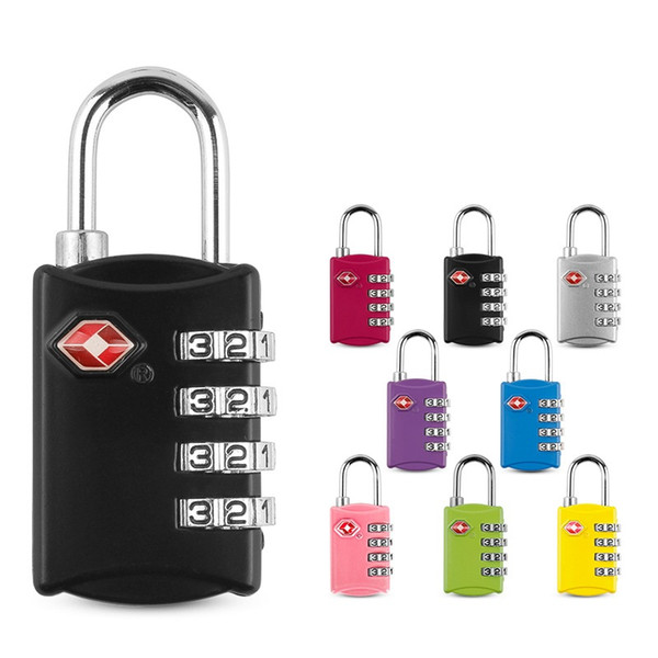 9styles TSA Customs locks 4 Digit Code Combination Lock Resettable Travel Luggage Padlock Suitcase High Security locks A079