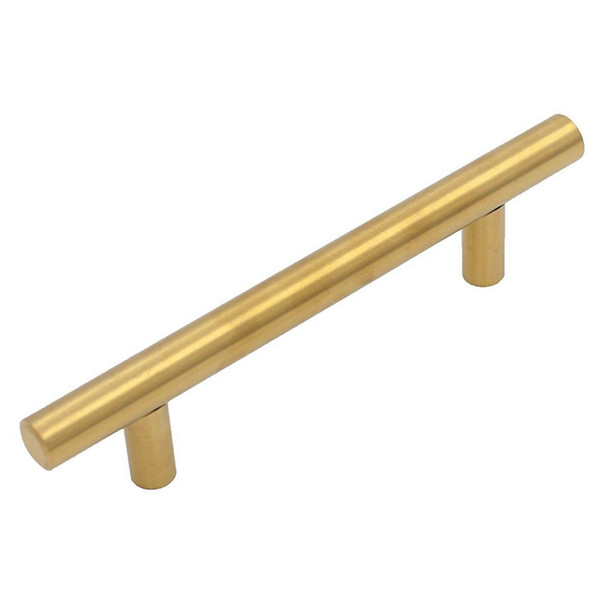 Gold Cabinet Handle Stainless Steel Diameter 12mm Kitchen T Bar Door Knob Furniture Drawer Cupboard Pull different sizes