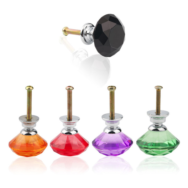 New Handles Knobs handles for furniture Crystal Plated Cabinet Handle Cupboard Closet Drawer Knob