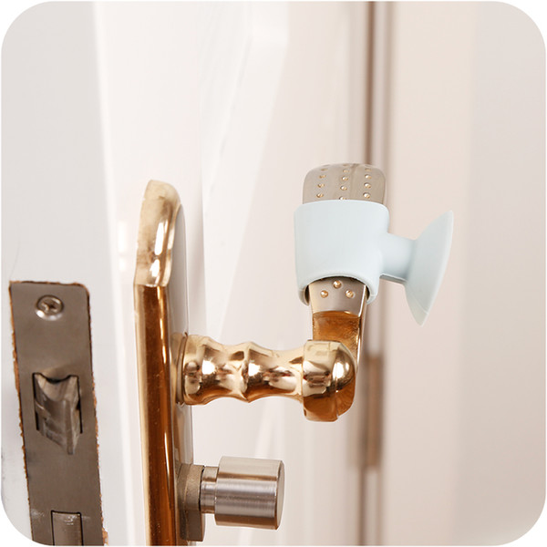 Household Sucking Doorknod Anti Crash Cusion Silent Silicone Quakeproof Mat for Bathroom Door Handle Sucker Mat Wall Protector