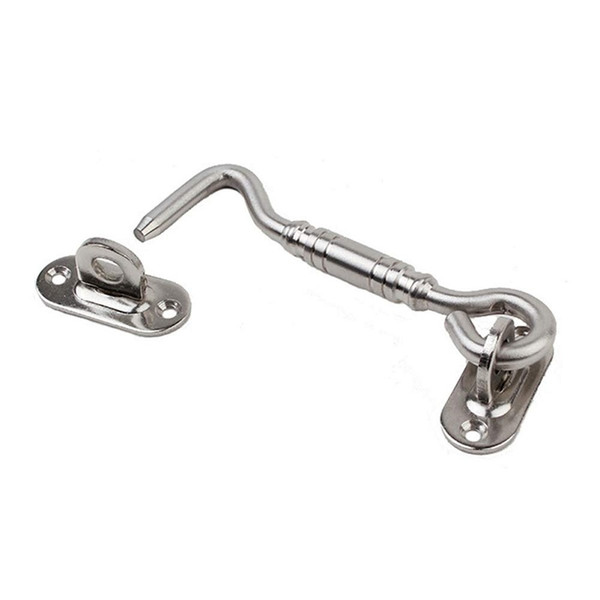 Cabin Hook Eye Latch Gate Door Swivel Window Stainless Steel with Mounting Screws door Locks Door Catch Holder