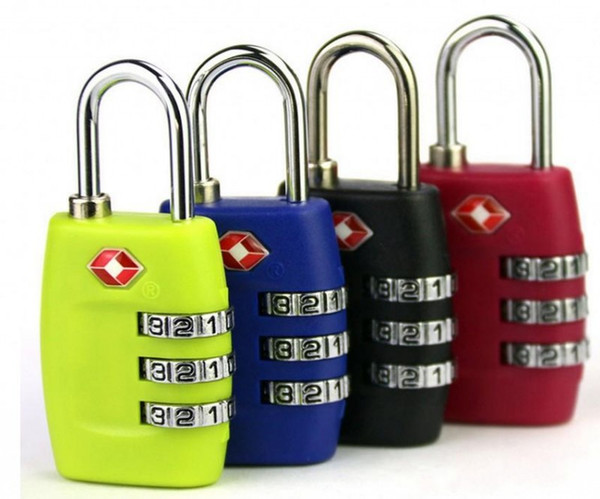Travel Accessories Resettable 3 Digit Combination Padlock Suitcase Travel coded Lock TSA locks Luggage Padlock nice gift