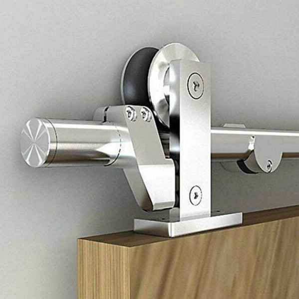 5ft / 6ft /8ft European style sliding barn wood door hardware top mount stainless steel barn wheel sliding track kit