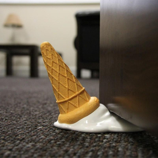 1Piece New Arrivals Dropped Spilt Ice Cream Door Stop Doorstop scOOPS! Door Stopper Home Decor