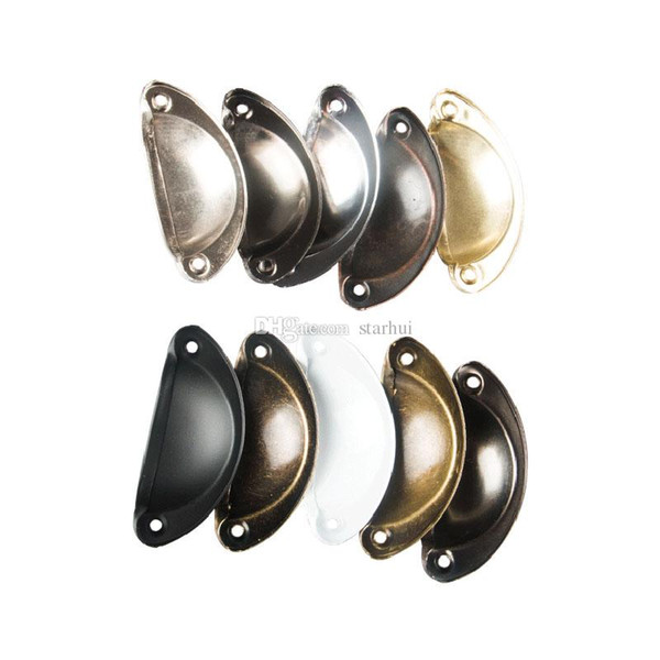 Vintage Cabinet Knobs and Handles Cupboard Door Cabinet Drawer Furniture Antique Shell Home Handles Pulls 11 Style WX9-1276