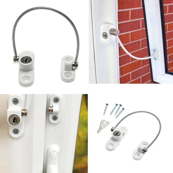 Door Window Security Lock Window Restrictor Safety Device Key Lock Child Safe 200mm Limit Child Safety Doors Lock