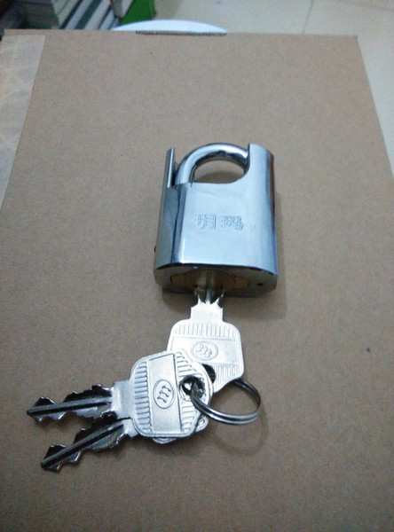 Yue Ma Half Shrouded Shackle Padlock Silver Furniture Lock with 3 Keys Door Locks for Windows Bags Drawers Cabinets