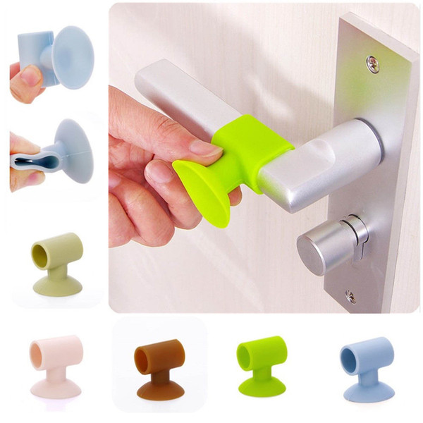 HOT 5Pcs Door Knob Silencer Crash Pad Wall Protectors Silicone Door Stopper Anti Collision Stop Products