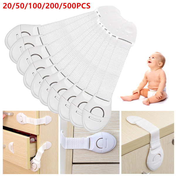 Kids Drawer Lock Baby Safety Lock Adhesive Door Cupboard Cabinet Fridge Drawer Safety Locks Safety Locks Straps free shipping
