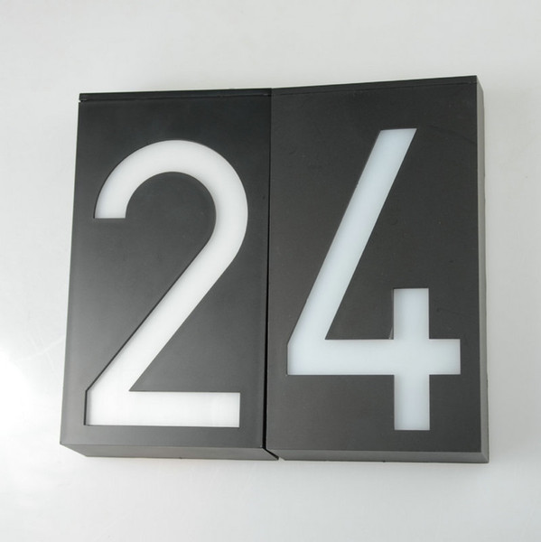 Outdoor waterproof 3D led led lumilous address numbers solar light house numbers plate