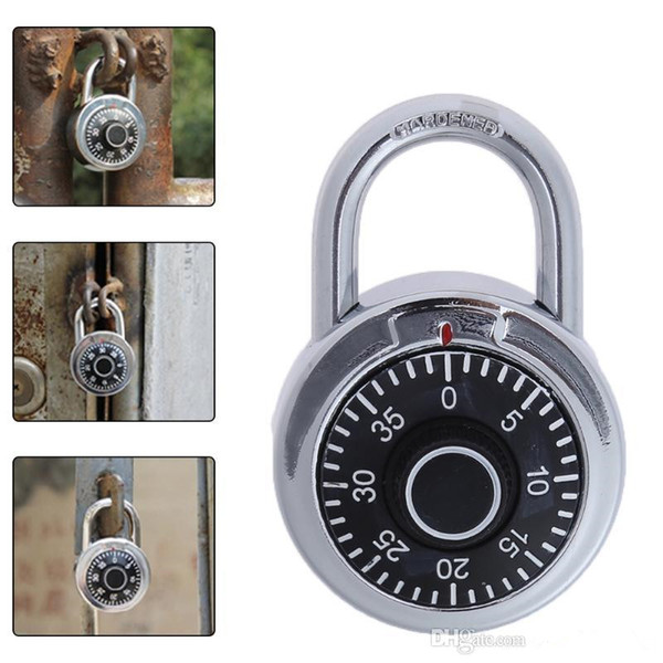 Hardened Steel Shackle Dial Combination Luggage Locker Lock Security Padlock for Tool Boxes Wardrobe Anti-Theft Door Locks DHL free shipping