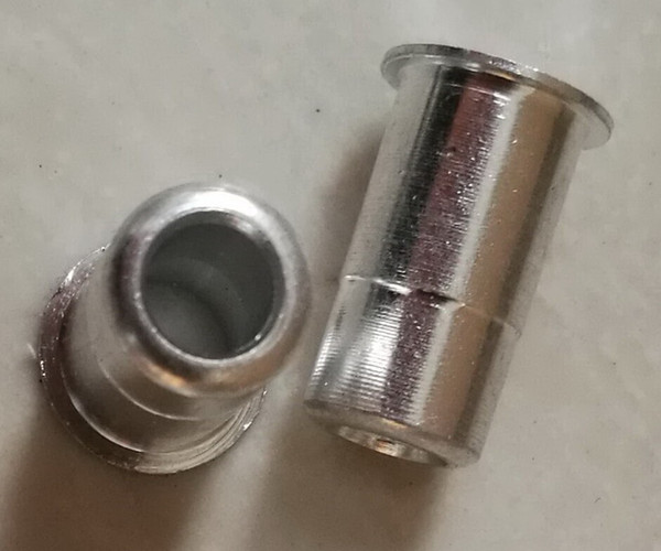 Aluminum Button Silver Anodize Lock Cover Bushing Special Machining Parts Size D9.5XD7.7X D7.5 X14.58mm 100 Pcs Per Lot