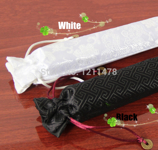 Elegant Chinese grain brocade sheath for silk hand fan 18-22cm