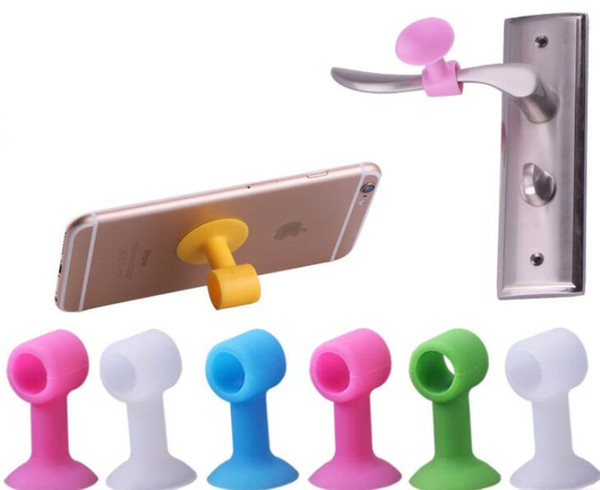 Creative After Wall Thickening Mute handles for furniture Sucker Rubber Handle Lock multifunctional door closers Protection Home Decoration