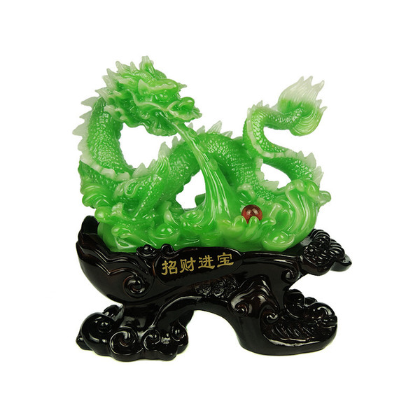 Imitation jade crafts resin Lucky Queen dragons Hannaford home decorations Home Decoration FY1053
