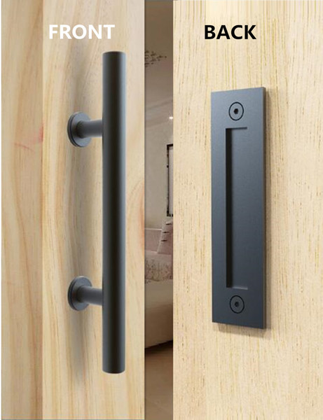 Stainless Steel Black Barn Door Handle and Pull Wooden sliding door handle Flush