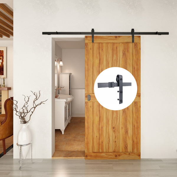 4.9FT/6FT/6.6FT Antique Style carbon steel Country Barn Wood Sliding Door Hardware kit