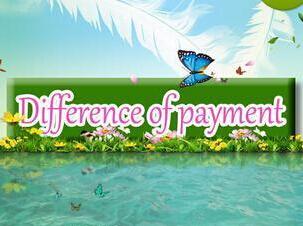 difference of payment