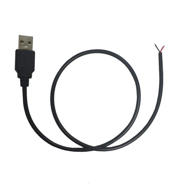 50CM LED Strip Light USB Connect Wire 2PIN Red+Black Line Connector Cable 2PCS
