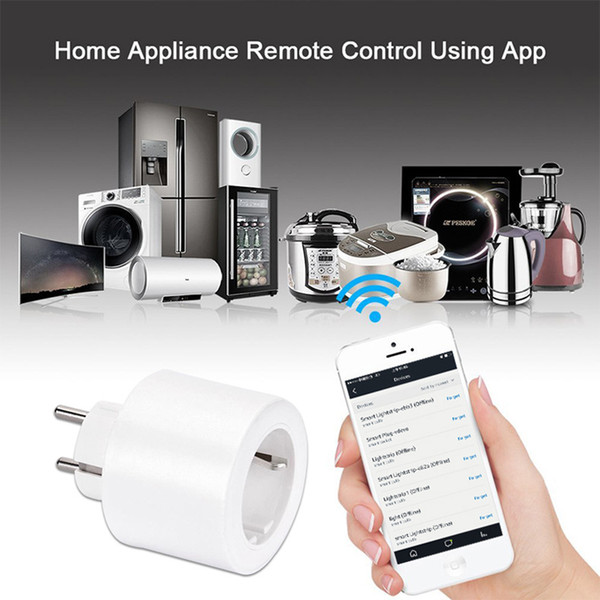 Wifi Smart Plug EU Socket Support Alexa/ Echo Dot & Google Home,Outlet With Timer and Remote Control Via Mobile Phone