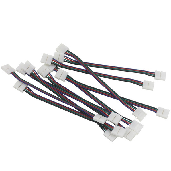 10PCS 4Pin 10mm Solderless Connector For LED 5050 RGB Strip Light Bare Board