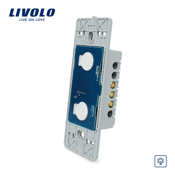 Livolo US Standard Wall Light Touch Dimmer Switch, 2gang 1way ,Without Glass Panel, VL-C502D