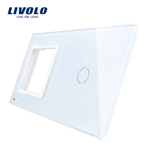 Livolo Luxury Pearl Crystal Glass, 151mm*80mm, EU standard, 1 Frame & 1GangGlass Panel, VL-C7-SR/C1-11 (4 Colors)