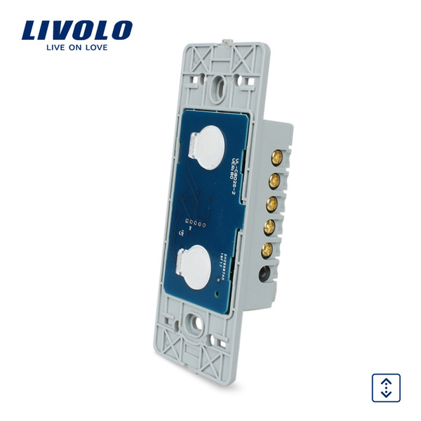 Livolo US Standard Touch Control Home LED Curtain Switch Base Board Without Glass Panel, AC 110~250V