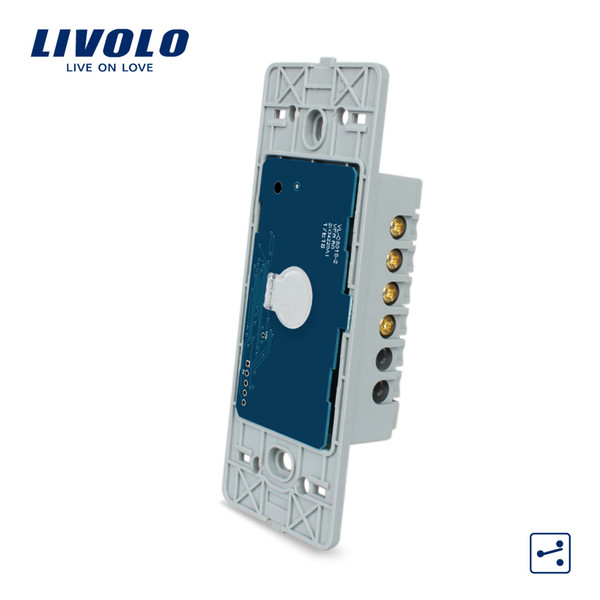 Livolo US Standard Base of Touch Screen Wall Light Switch, 1Gang 2 Way , AC 110~250V,without glass panel ,VL-C501S