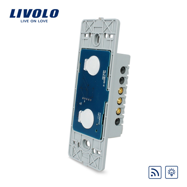 Livolo US standard two gang Wall Light Touch Dimmer&Remote Switch Base board ,Without Glass Panel, VL-C502DR