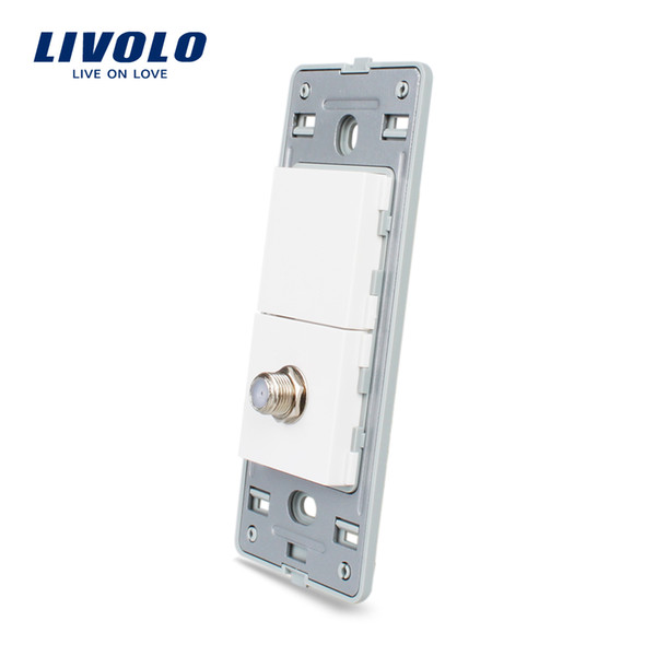 Livolo US Standard DIY Parts Plastic Materials Function Key,1Gang Satellite TV Socket Base easy to install