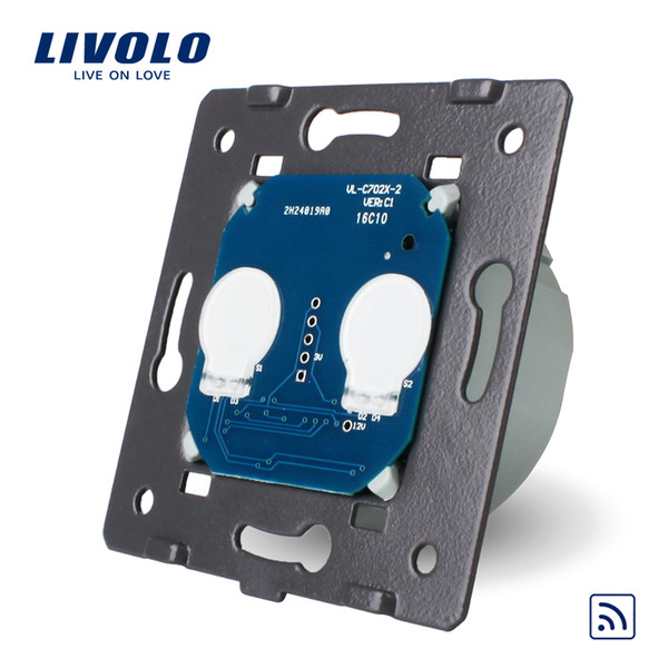 Livolo EU Standard Remote Switch Without Crystal Glass Panel,AC 220~250V, Wall Light Remote Touch Switch+LED Indicator,VL-C702R