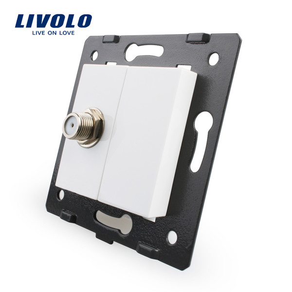 Livolo White Plastic Materials, EU Standard, Function Key For Satellite TV Socket,VL-C7-1ST-11 (4 Colors)