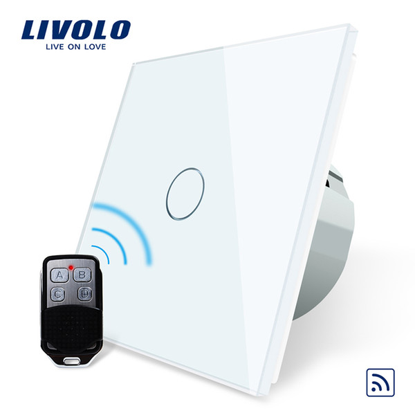 Livolo EU Standard Remote Switch, AC 220~250V Wall Light Remote Touch Switch With Mini Remote Controller