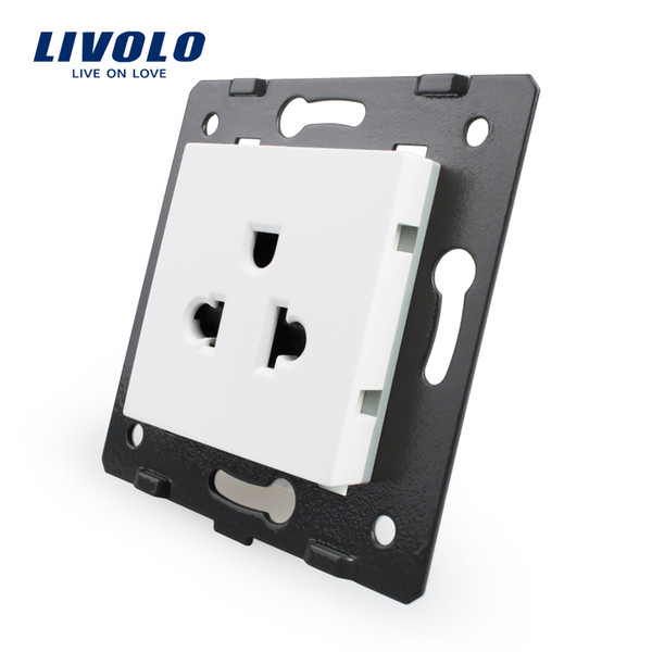 Livolo White Plastic Materials, UK Socket Base, C7-C1US-11