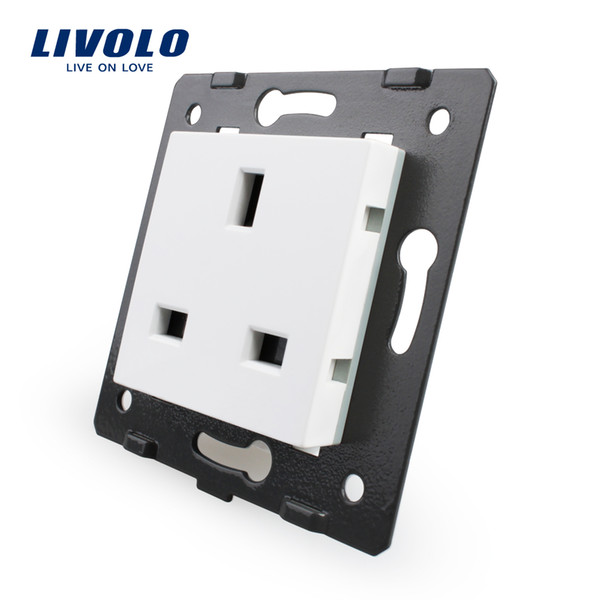 Livolo White Plastic Materials, UK Socket Base, C7-C1UK-11