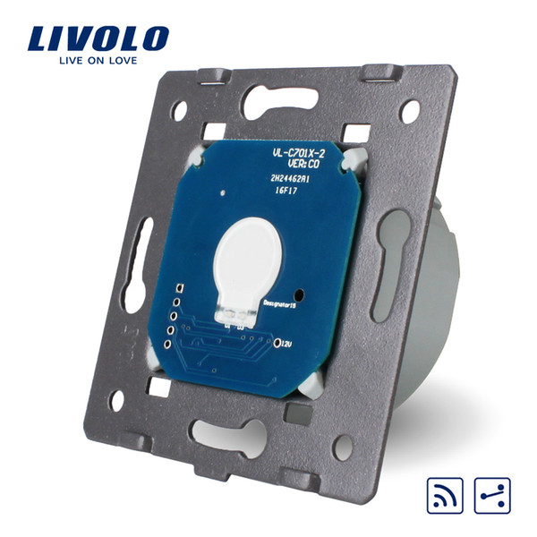 Livolo EU Standard ,1Gang 2 Way, Touch Remote Switch Without Glass Panel, AC 220~250V + LED Indicator ,VL-C701SR